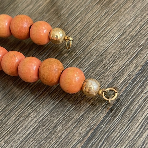 Vintage Chunky Beaded Wooden Necklace - Picture 3 of 16